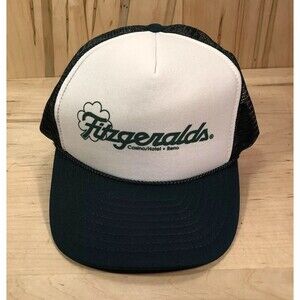 Vintage Fitzgeralds Casino Trucker Hat Cap Green White Snap Back Nissin 2